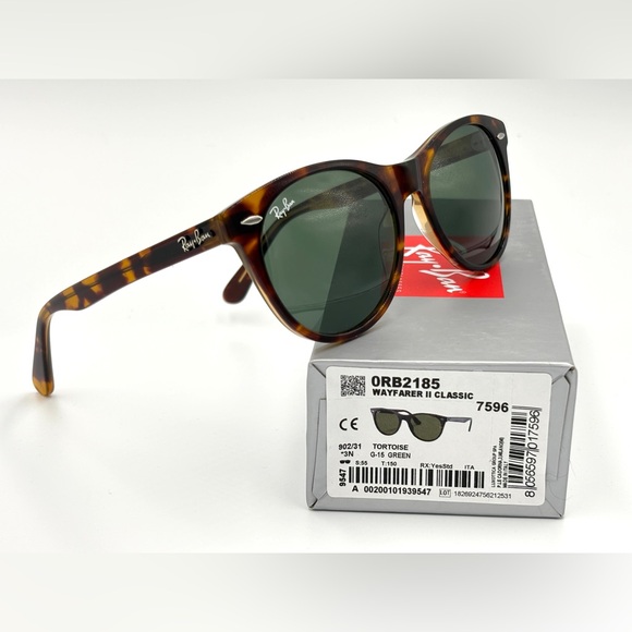 Ray Ban New Wayfarer RB2185 Tortoise Frame - Smoke Lens 55mm Very Fashionable main image 8